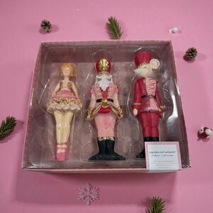 Cupcakes and cashmere Nutcracker and Ballerina Ornament Set